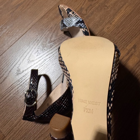 Nine West Leather Snakeskin Heels - Picture 7 of 12